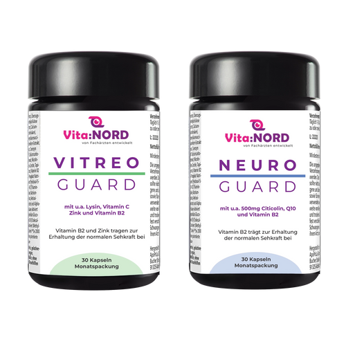 VITREO Guard und NEURO Guard von Vita:NORD nebeneinander als Sparpaket