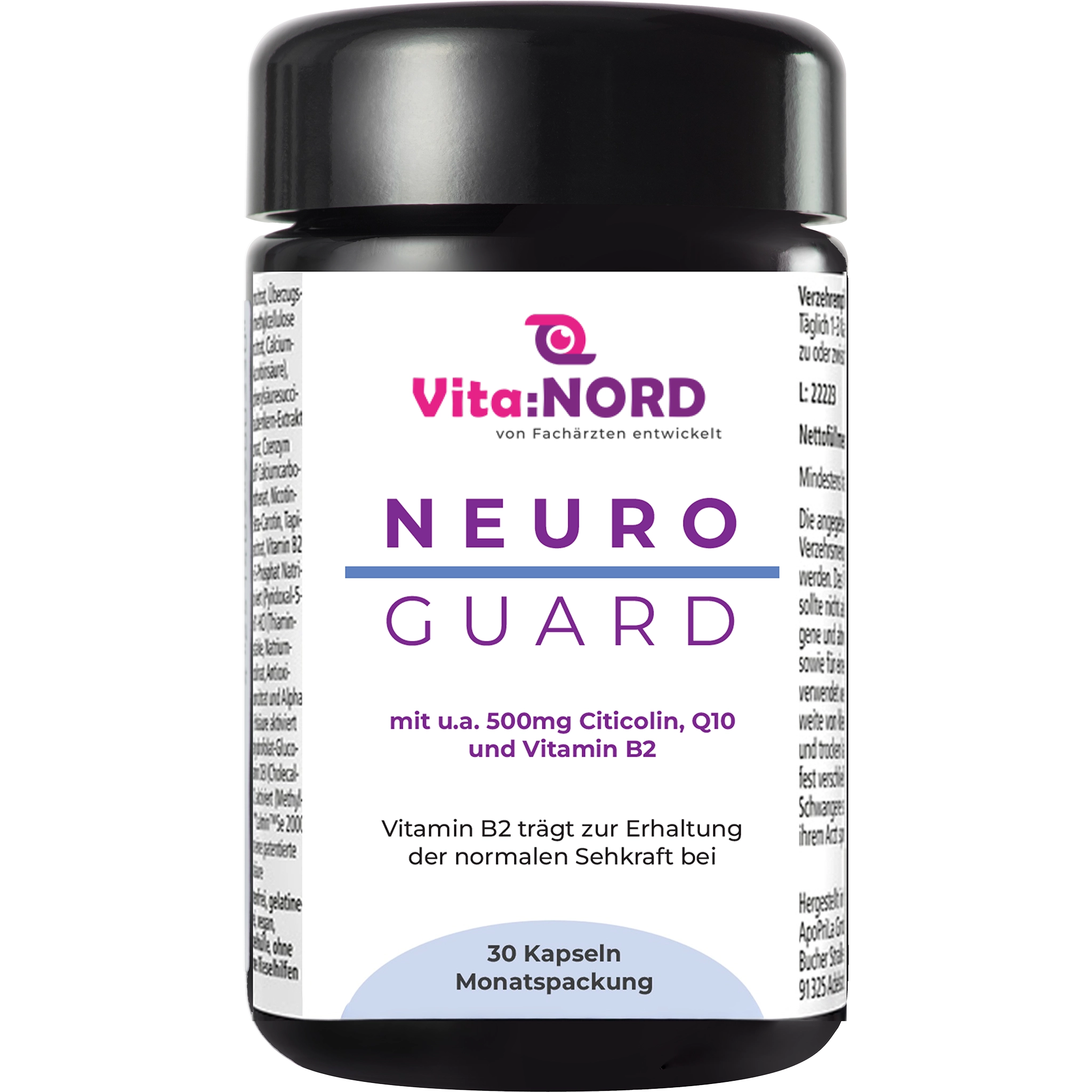 NEURO Guard®mit u.a. 500 mg Citicolin, Q10 und Vitamin B2
